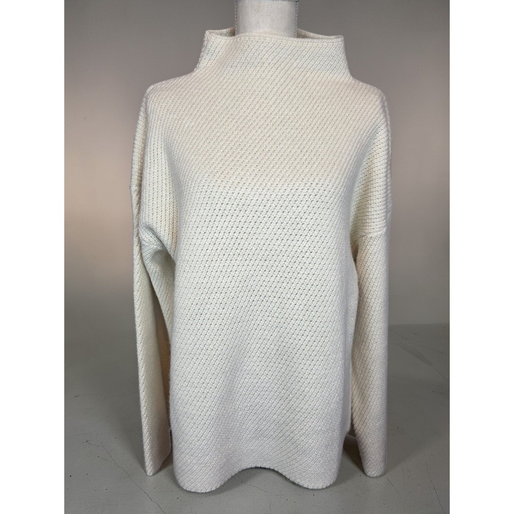 Darling Society Sweater Size Medium ‎ EF23S7011 Ivory Mock Neck Oversize Knit